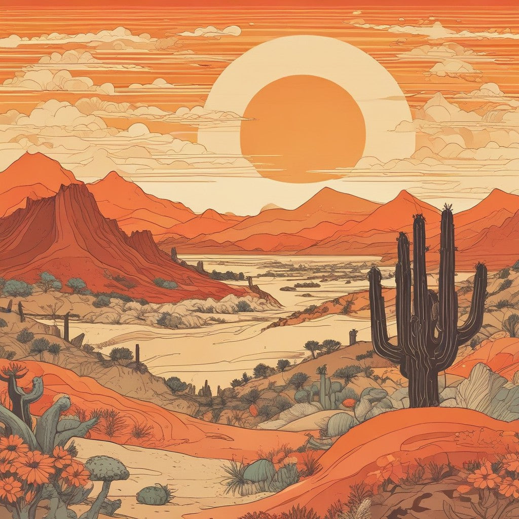 Desert sunrise collection of 101