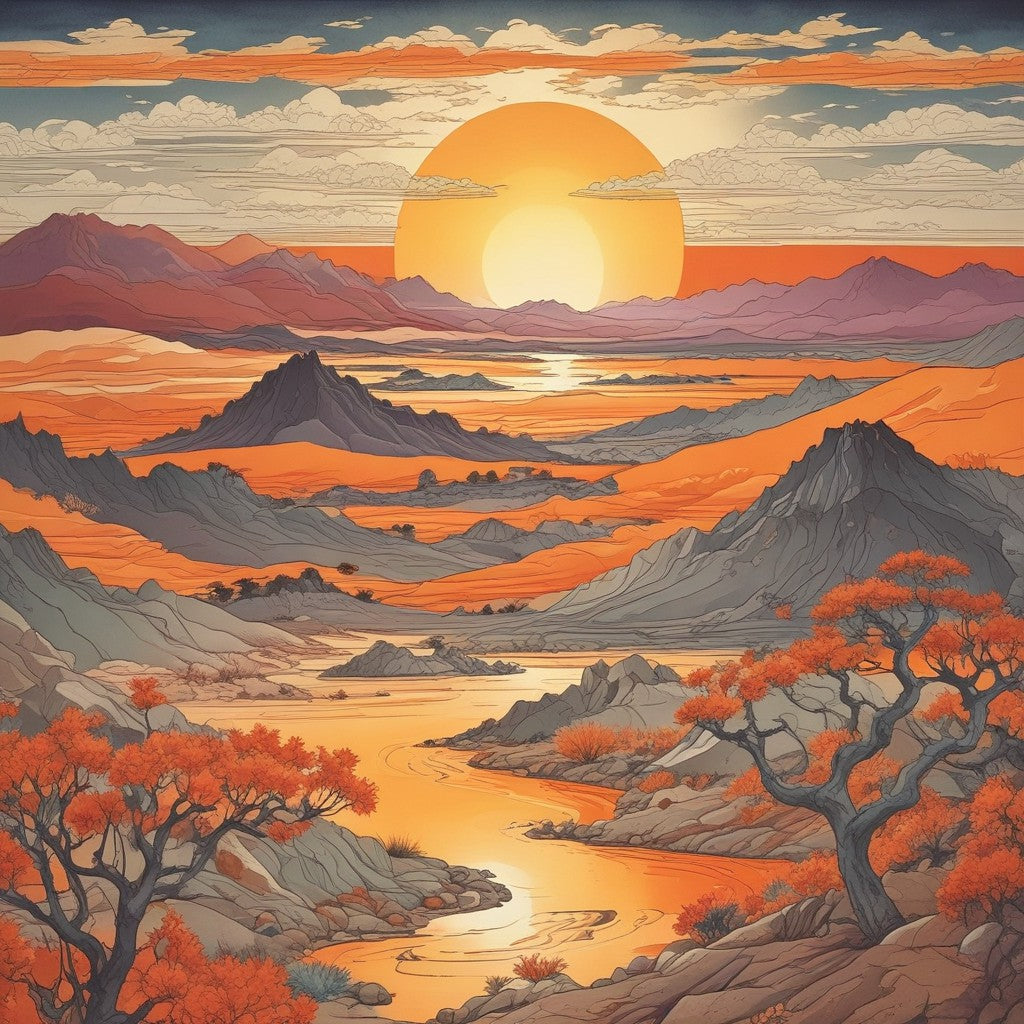 Desert sunrise pack of 14