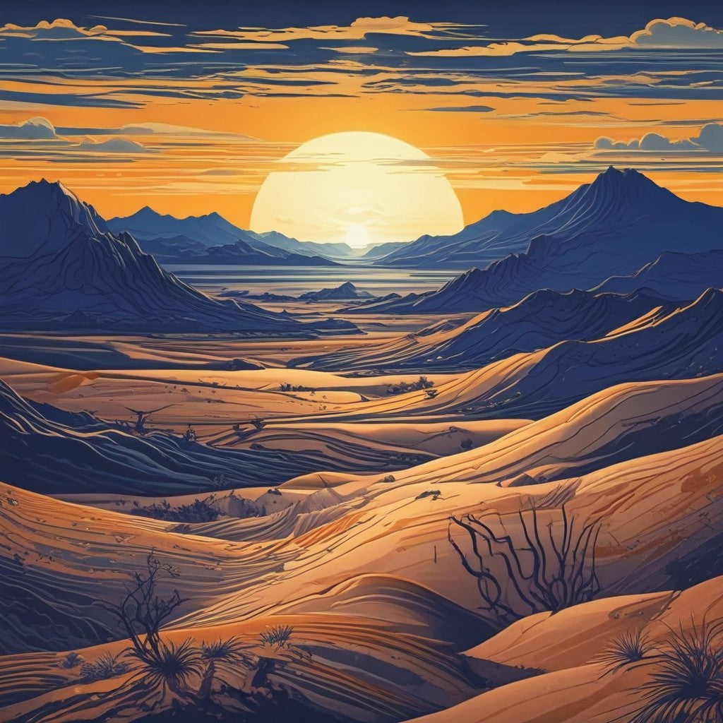 Desert sunrise collection of 101