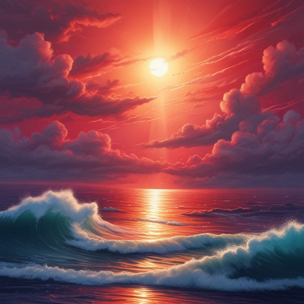 Sunrise of the ocean collection of 100