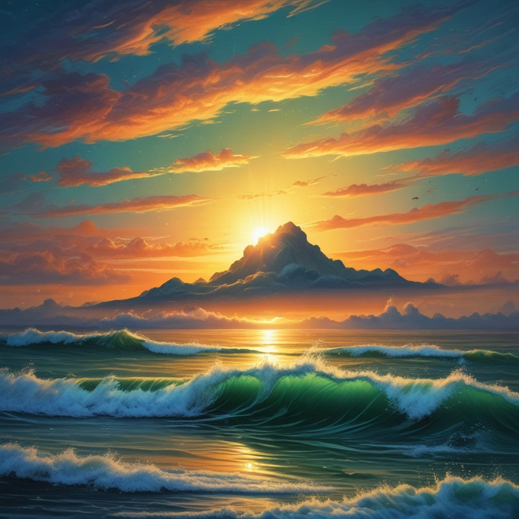 Sunrise over the ocean bundle pack of 14