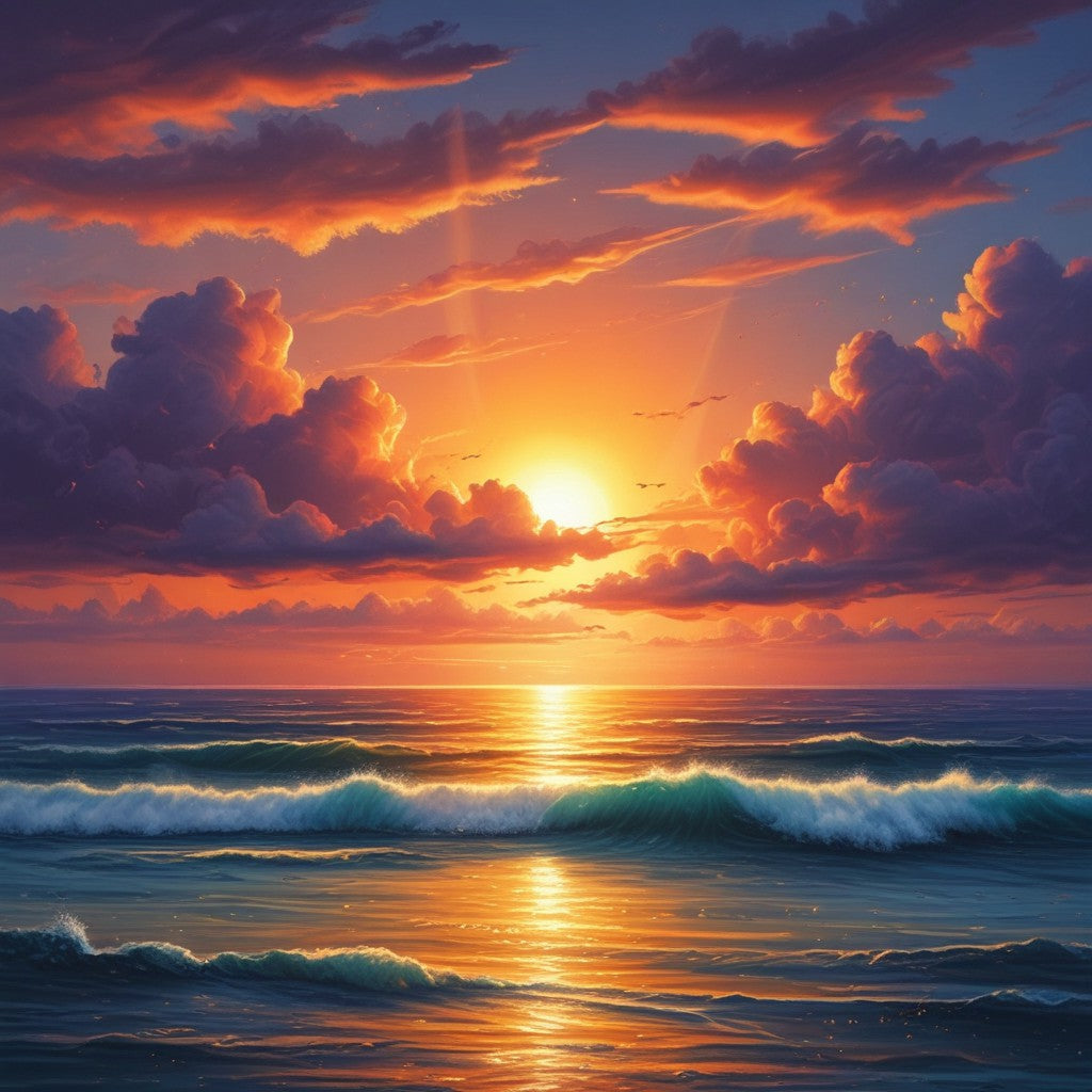 Sunrise of the ocean collection of 100