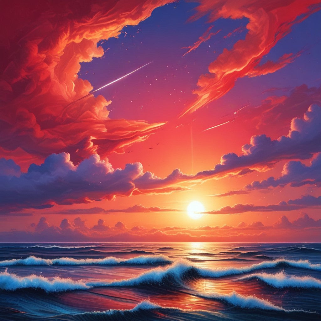 Sunrise of the ocean collection of 100