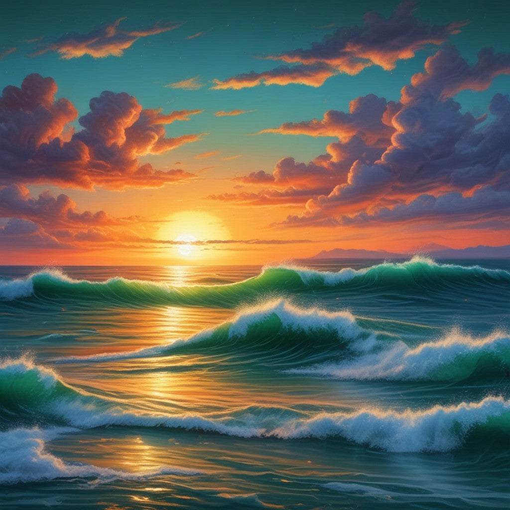 Sunrise of the ocean collection of 100