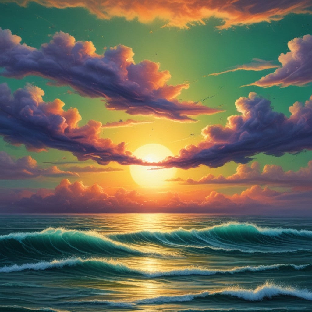 Sunrise of the ocean collection of 100