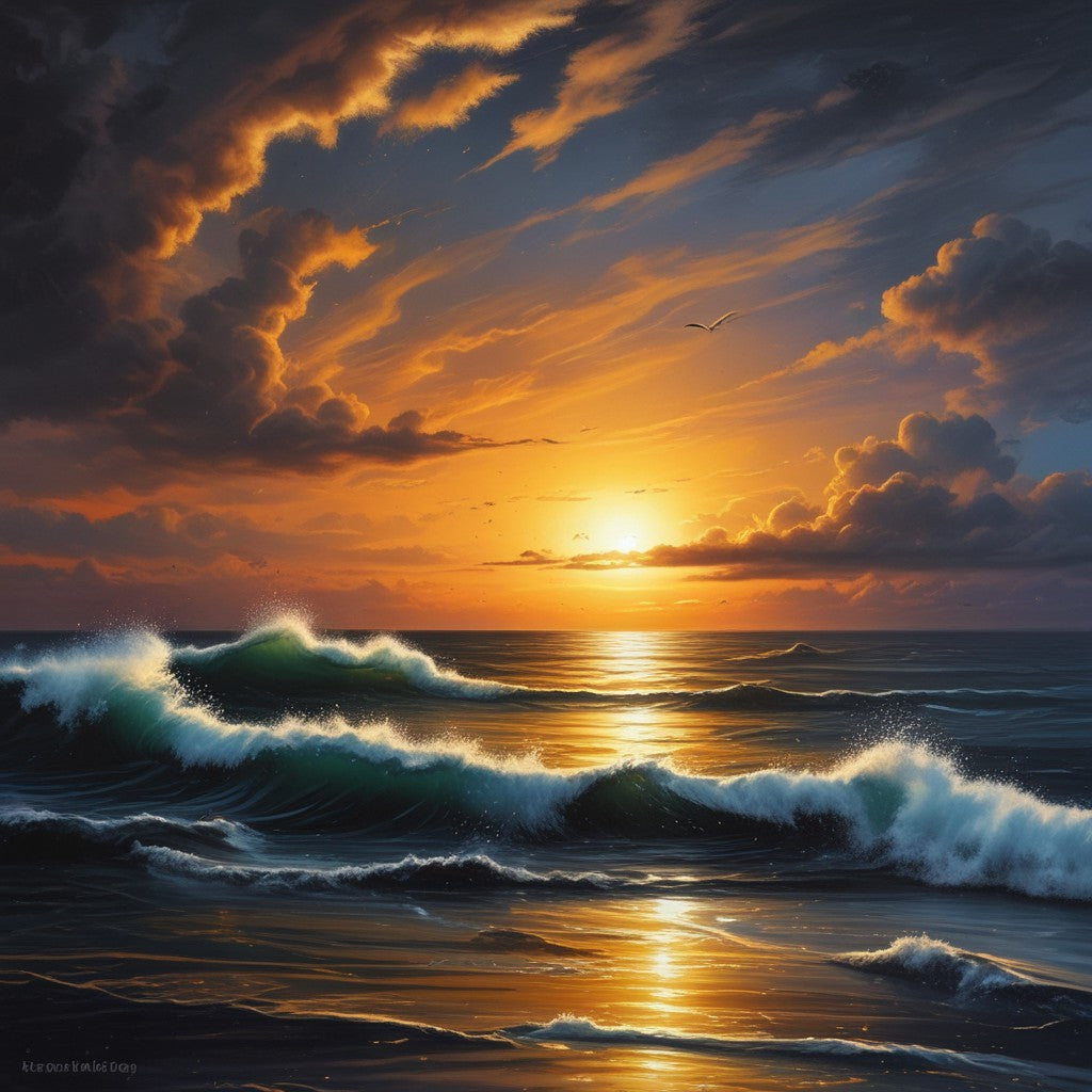 Sunrise of the ocean collection of 100