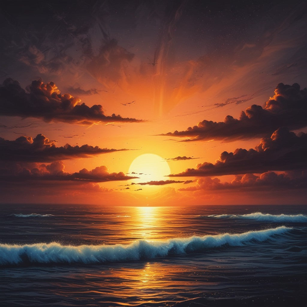 Sunrise of the ocean collection of 100