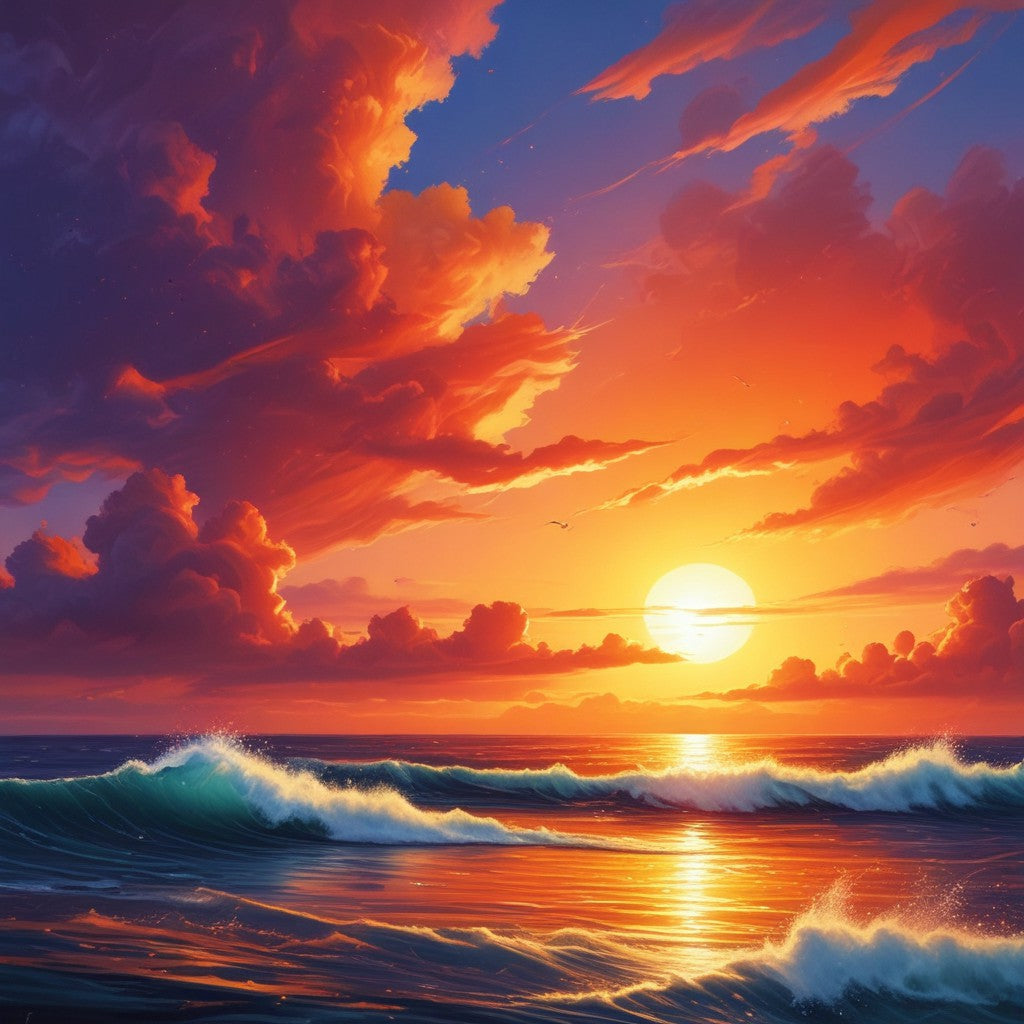 Sunrise of the ocean collection of 100