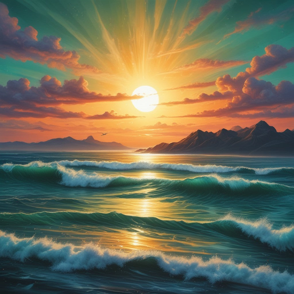 Sunrise of the ocean collection of 100