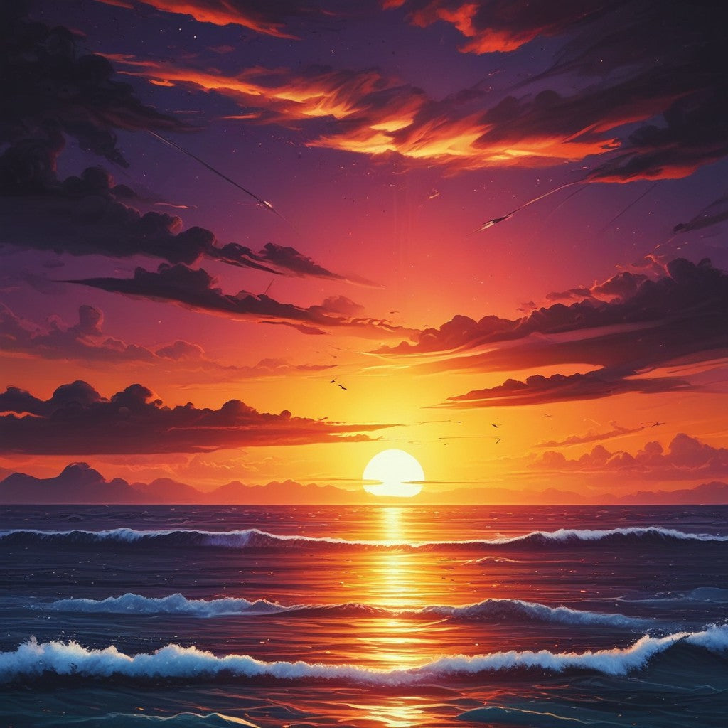 Sunrise of the ocean collection of 100