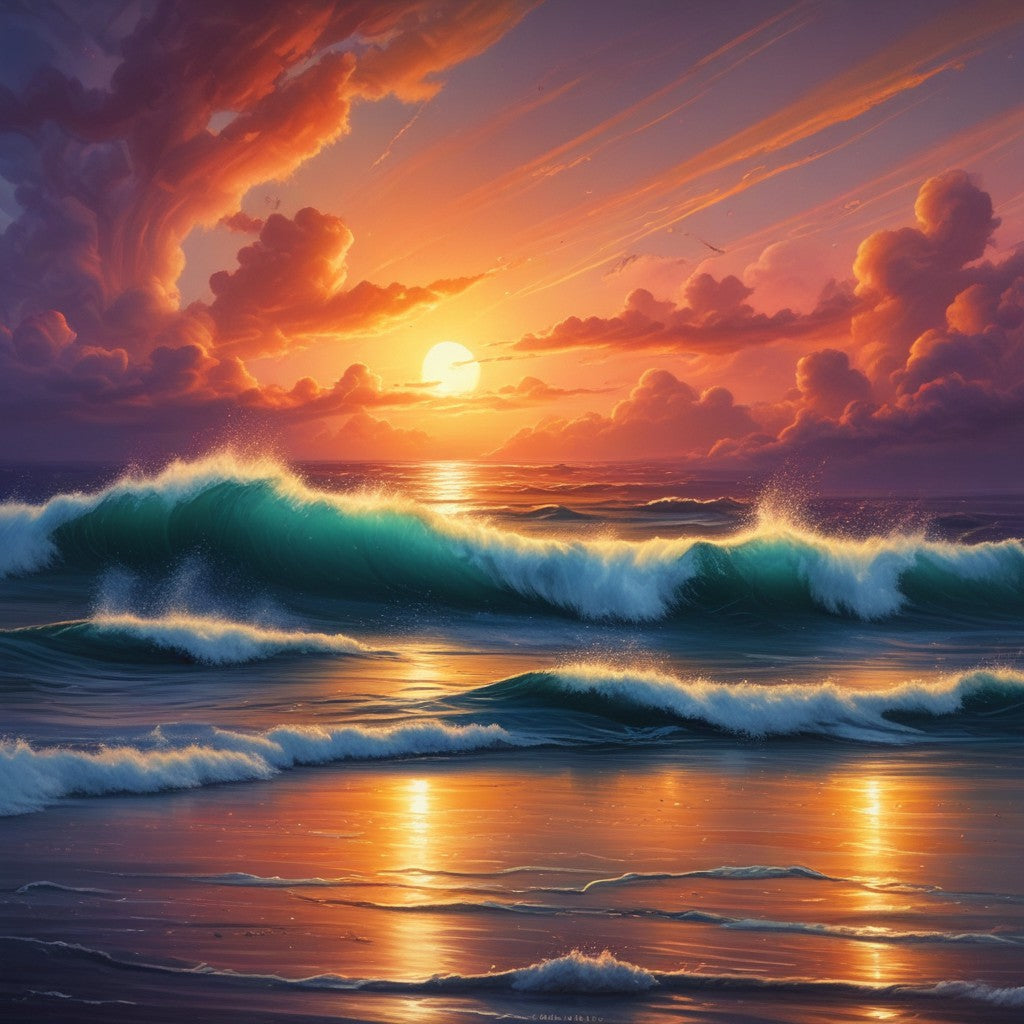 Sunrise of the ocean collection of 100