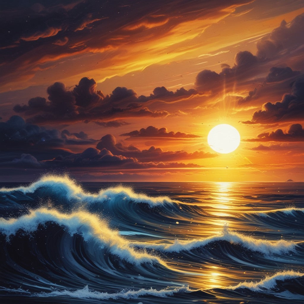 Sunrise of the ocean collection of 100