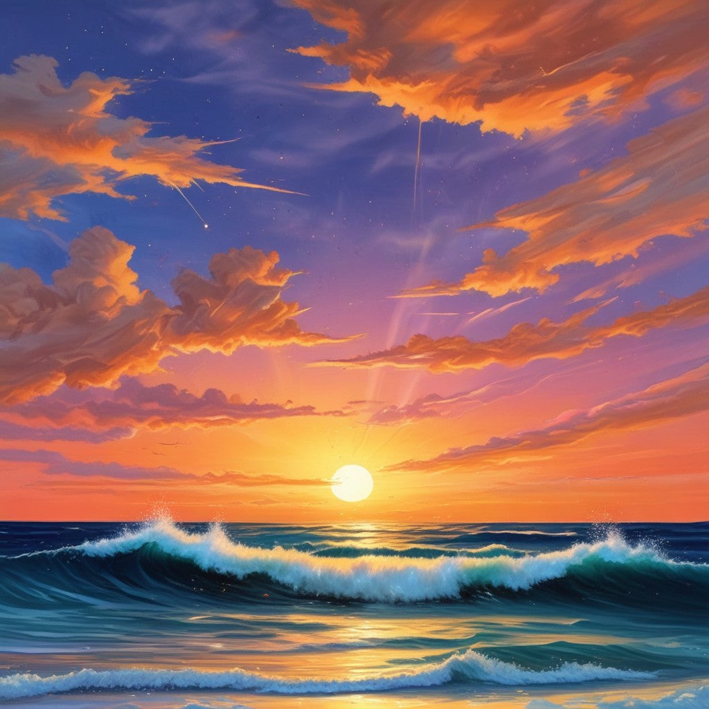 Sunrise of the ocean collection of 100