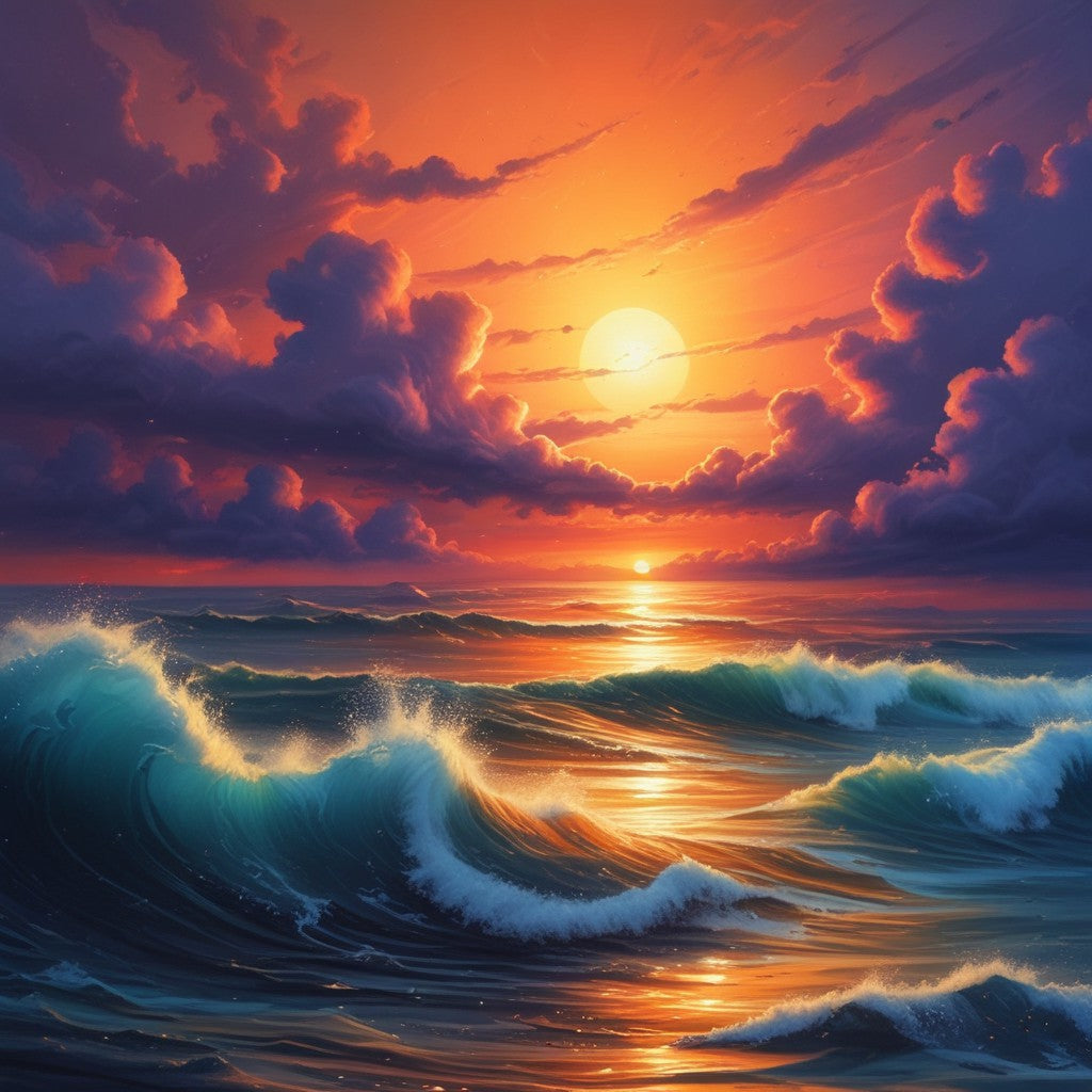 Sunrise of the ocean collection of 100