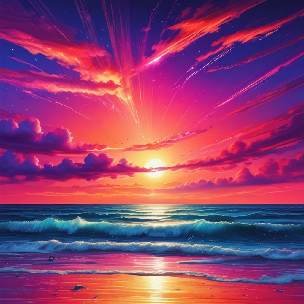 Sunrise of the ocean collection of 100