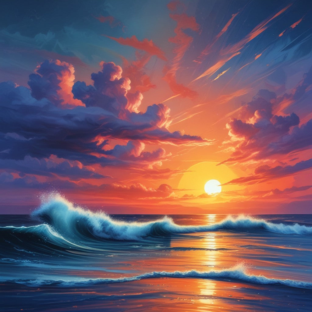 Sunrise of the ocean collection of 100