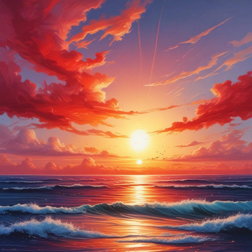 Sunrise of the ocean collection of 100