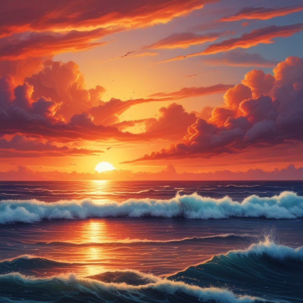 Sunrise of the ocean collection of 100