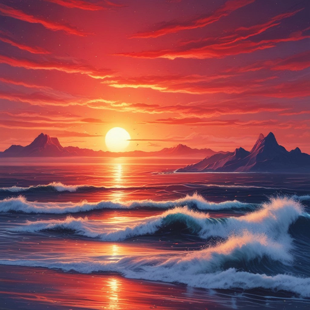 Sunrise of the ocean collection of 100