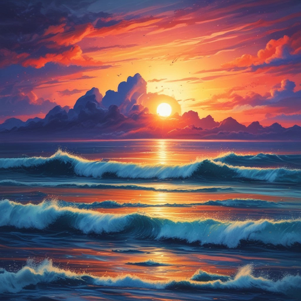 Sunrise of the ocean collection of 100