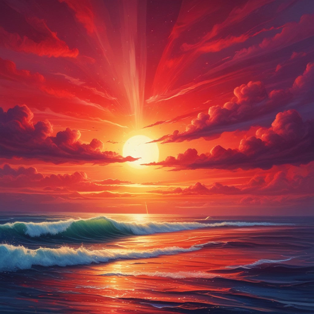 Sunrise of the ocean collection of 100