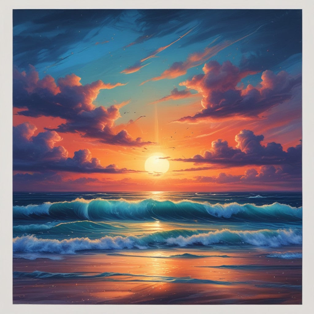 Sunrise of the ocean collection of 100