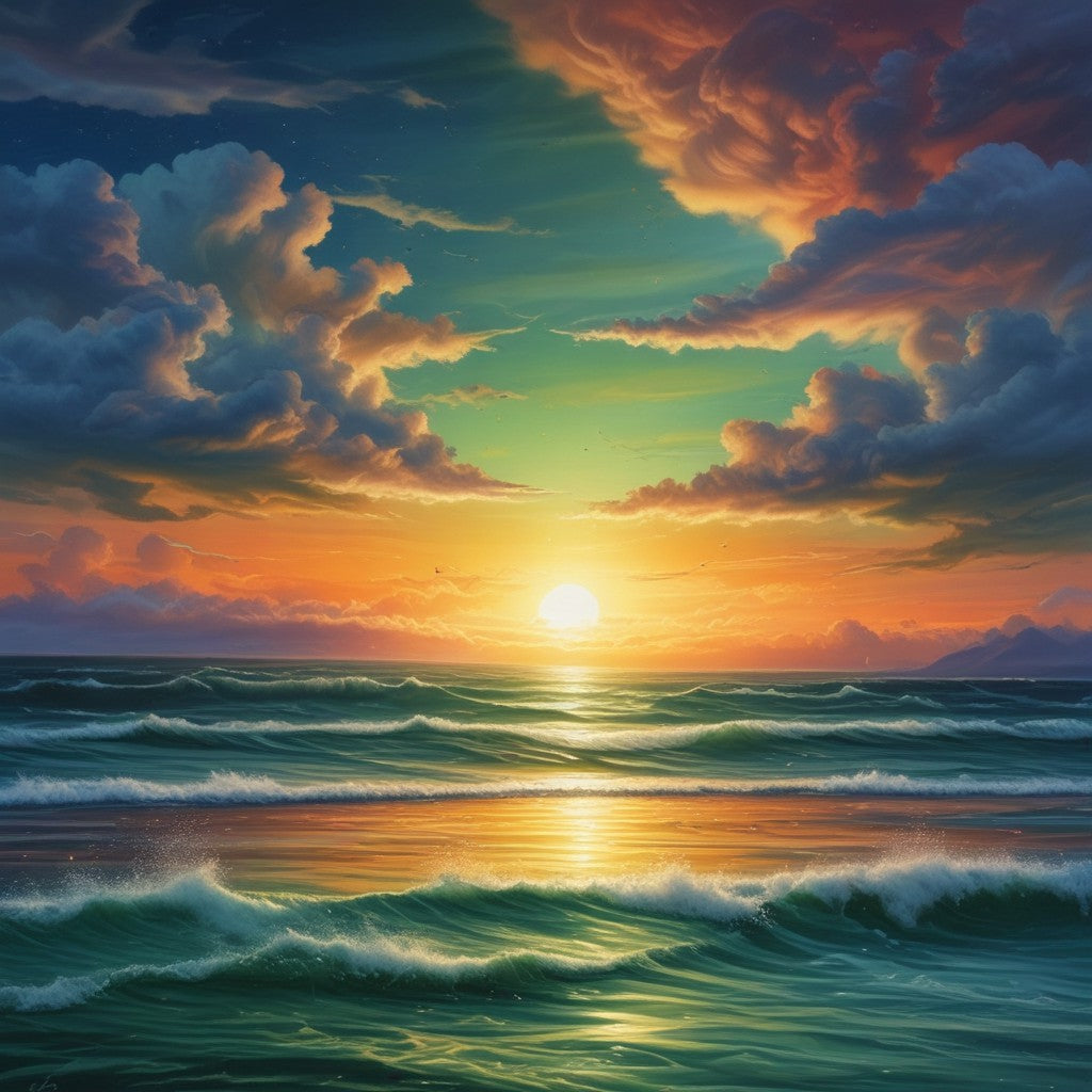 Sunrise of the ocean collection of 100