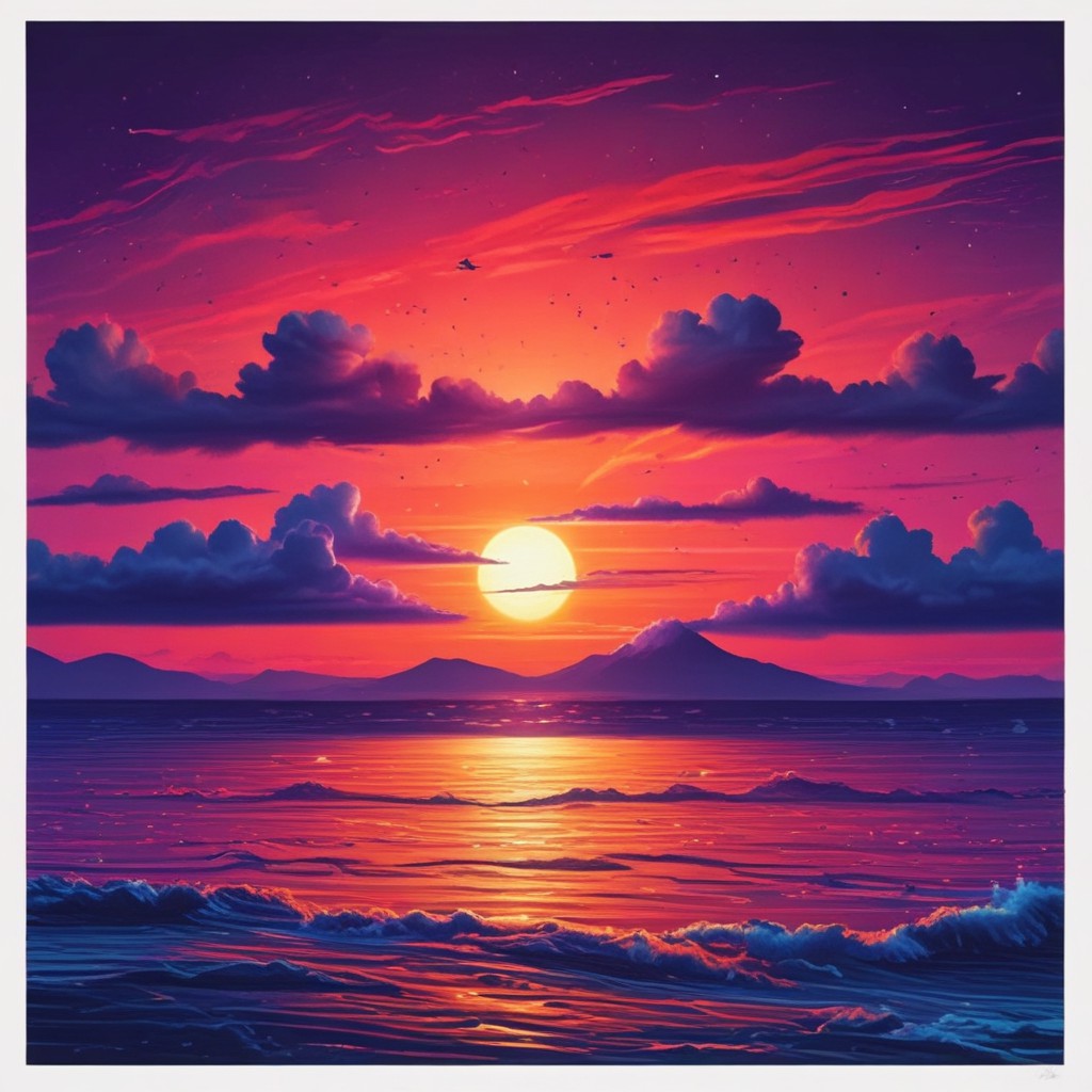 Sunrise of the ocean collection of 100