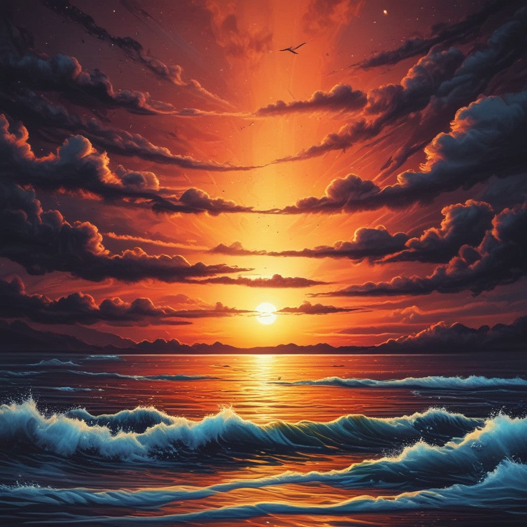 Sunrise of the ocean collection of 100