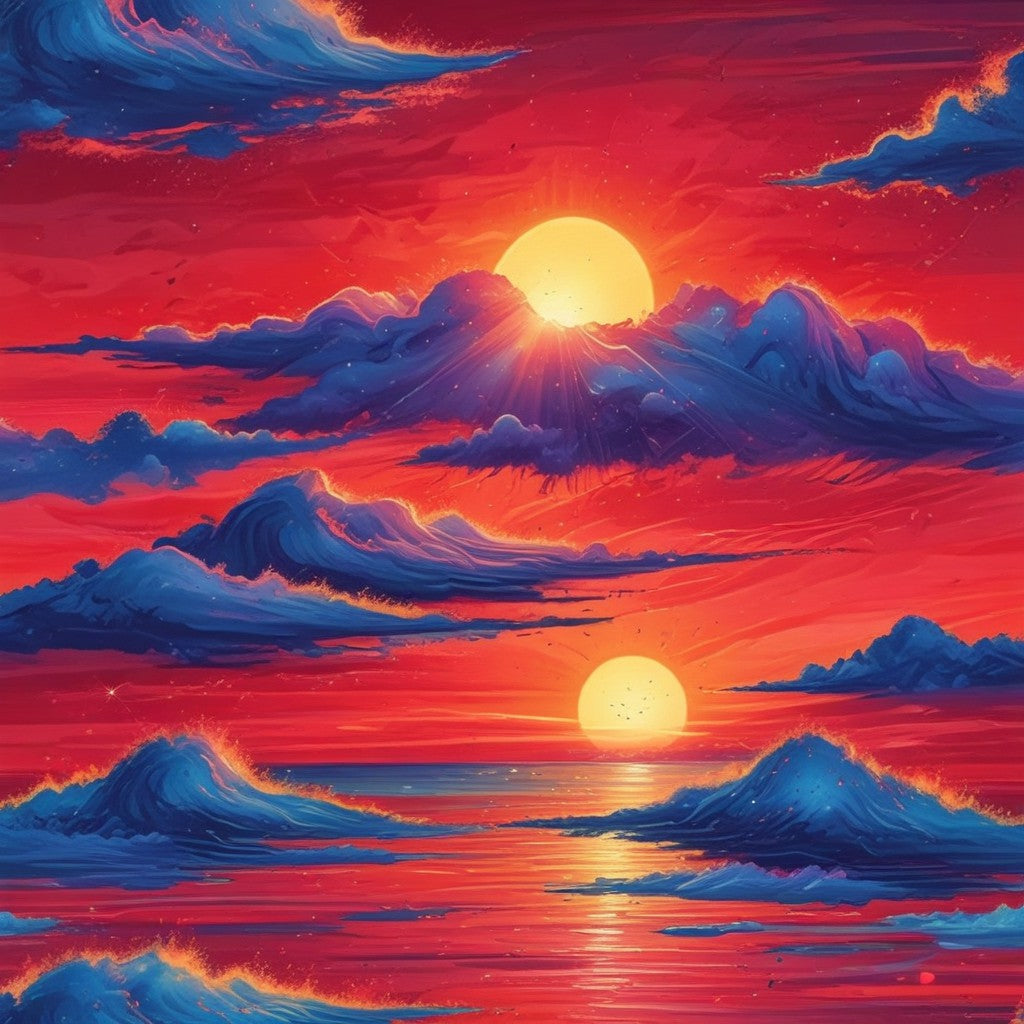 Sunrise of the ocean collection of 100