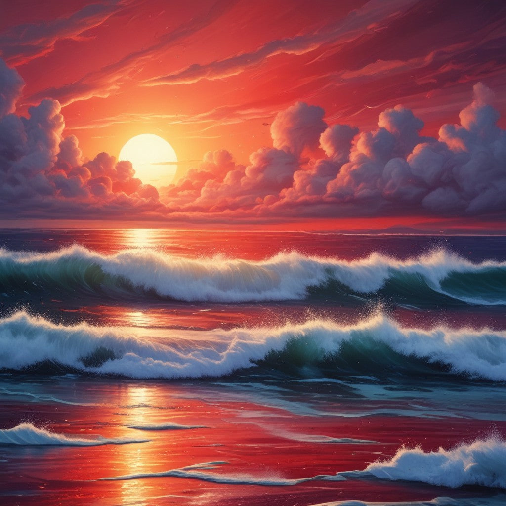 Sunrise of the ocean collection of 100