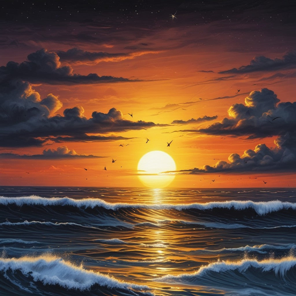 Sunrise of the ocean collection of 100