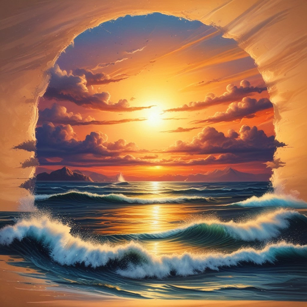 Sunrise of the ocean collection of 100