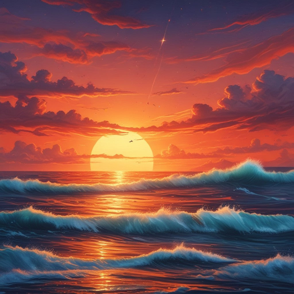 Sunrise of the ocean collection of 100