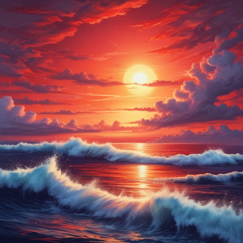 Sunrise of the ocean collection of 100