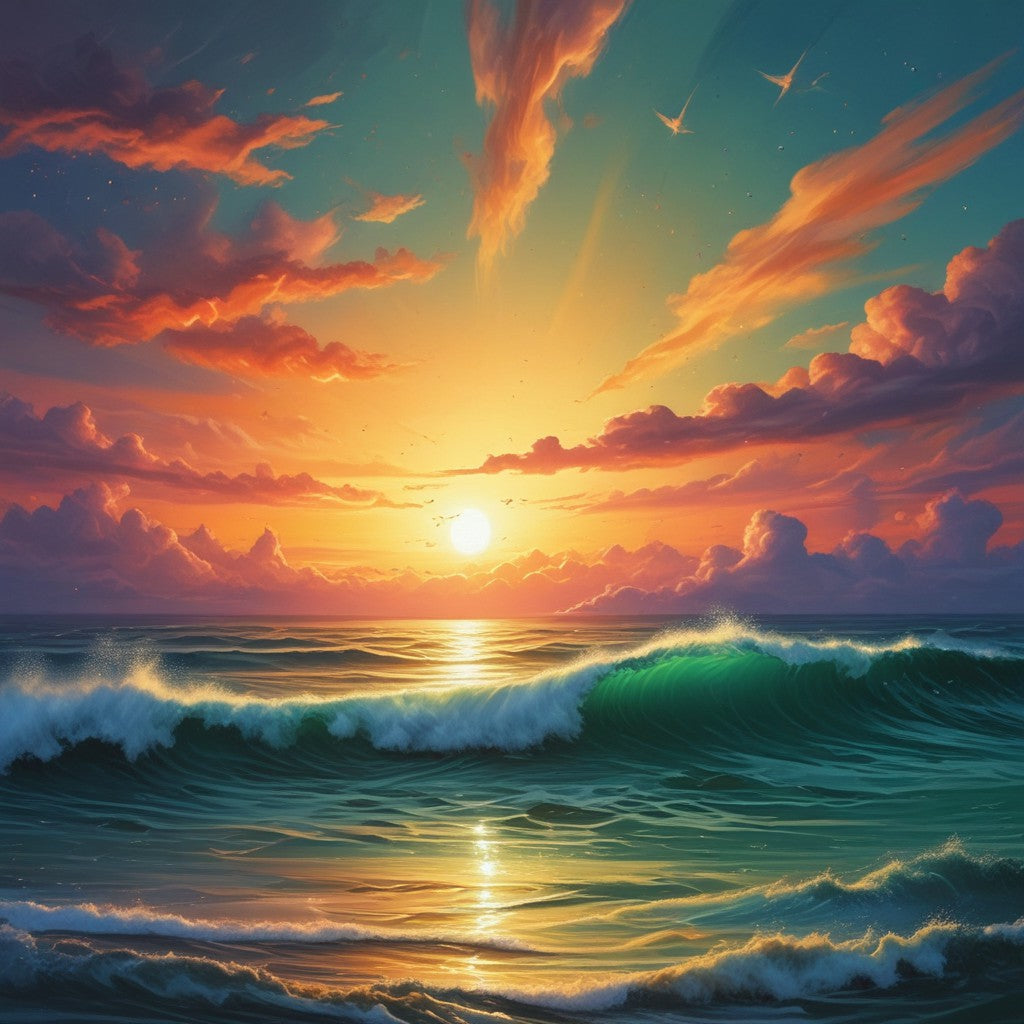 Sunrise of the ocean collection of 100