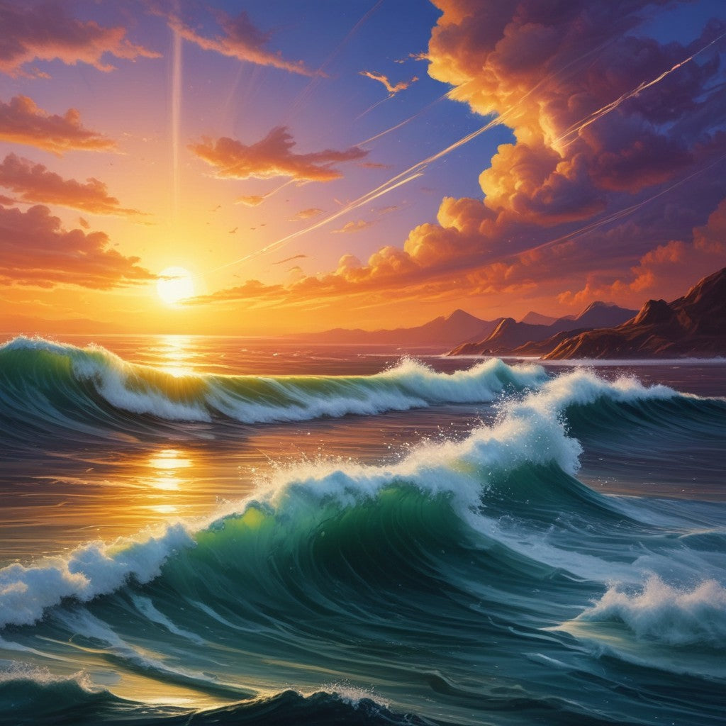 Sunrise of the ocean collection of 100