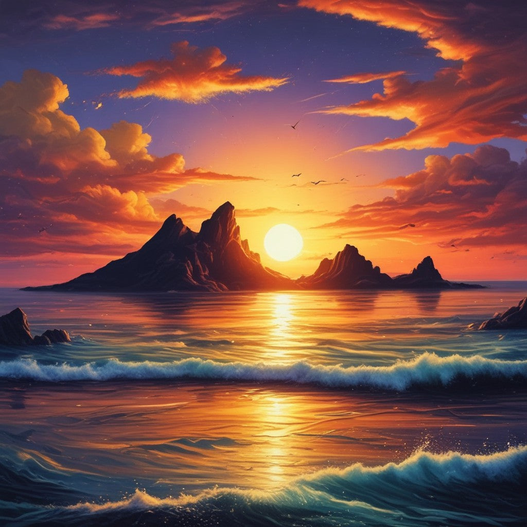 Sunrise over the ocean pack of 20