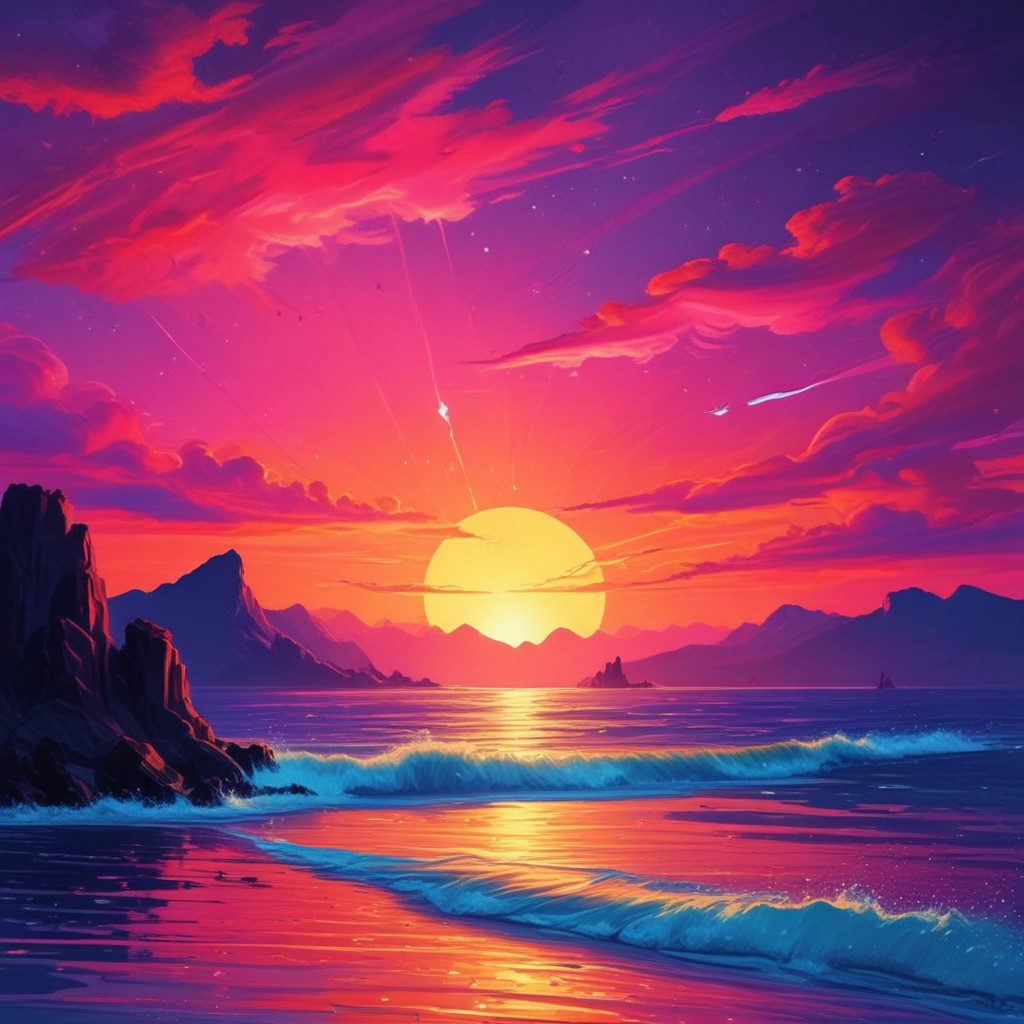 Sunrise over the ocean pack of 20