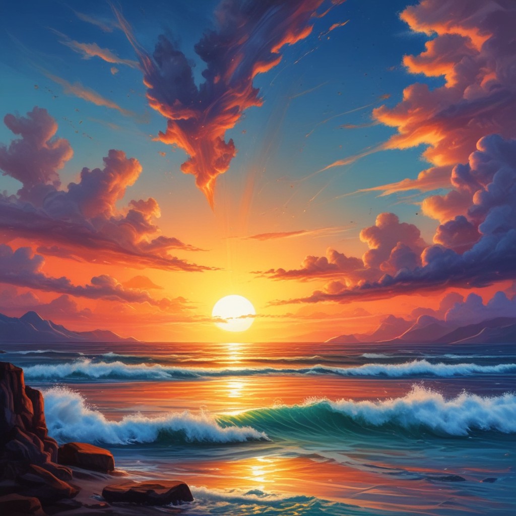 Sunrise over the ocean pack of 20