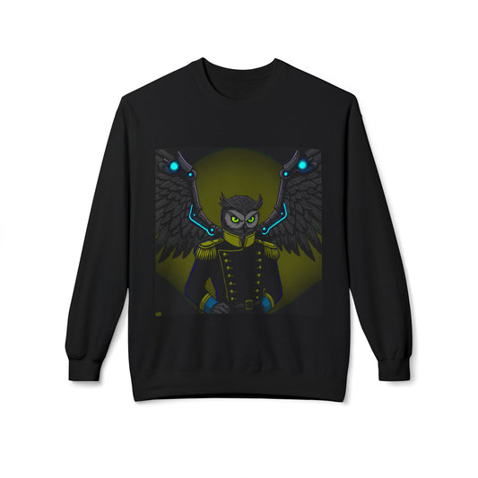 Agent Quacks Series Unisex Midweight Softstyle Fleece Crewneck Sweatshirt - General Onyx Design