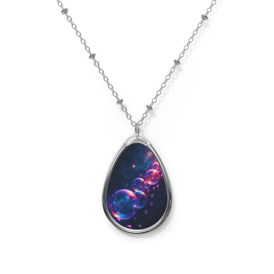 Bubble Art Oval Necklace